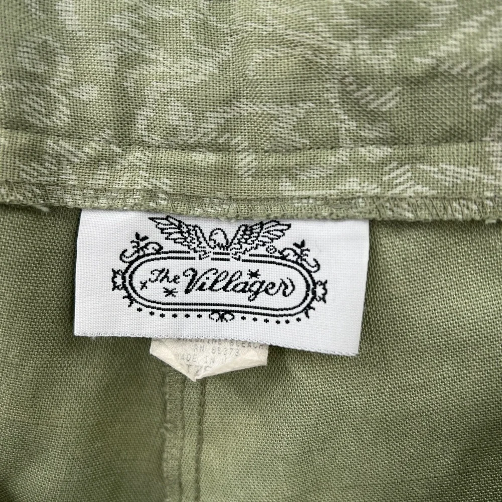 Vintage Villager paisley jacquard brocade high rise pleated cottagecore pants 16